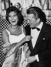 Sophia Loren and Kirk Douglas.