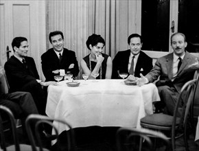 Pier Paolo Pasolini, Ugo Tognazzi, Rosanna Schiaffino, Ugo Gregoretti and Alfredo Bini.
