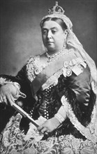 Queen Victoria Of The United Kingdom With The Diamond Crown In The Year Of Her Golden Jubilee.