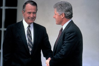 Bill Clinton. George Bush