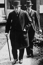 Winston Churchill and His Son Randolph. 1930
