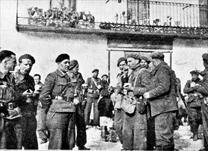 Italian Anti-Fascist Volunteers, With The Black Beret The Union Leader Giuseppe Di Vittorio.