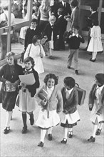 Children at school, italy 1970