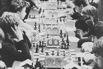 Italy, milan, chess tournament for boys, 1973
