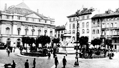 Italy, milan, piazza della scala, 1872