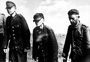 World War II, German soldiers prisoners on the Russian front in 1945