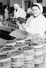 Processing caviar, russia, 70's
