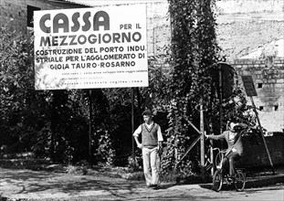Program of cash for the south, construction of the industrial port of Gioia Tauro-Rosarno, Calabria, Italy 70's