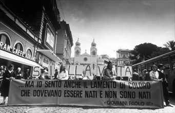 Rome, anti-abortion demonstration, 1978