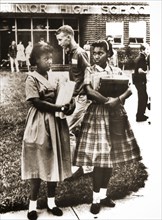 Black young women at the junior high school, 1960