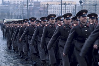 Russian soldiers on parade, moscow
