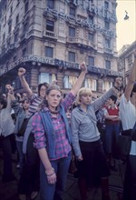 Femminist demonstration in geneve, 70's