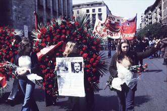 Communist party demonstration, milan, 70's
