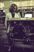 Worker in a electronics industry, 70's