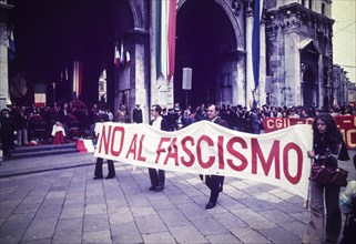 Anti-fascist demonstration, milan, 70's
