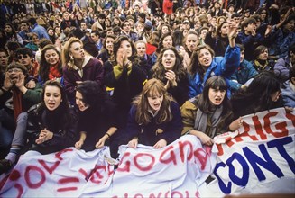 Students demonstration, rome, 90's