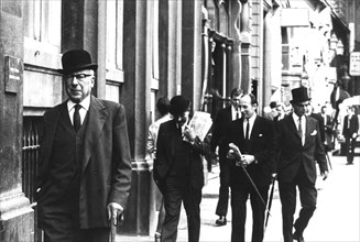 Businessmen in the city, london, uk, 70's