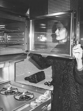 Elizabeth hartman in a kitchen store in nyc, 1968
