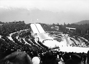 Opening ceremony of the IX winter olympic games in innsbruck, 1964