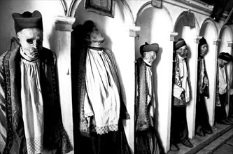 Mummied priests, gangi, italy, 70's