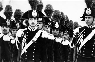 Carabinieri wearing full dress uniform, 70's