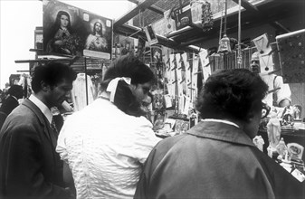 Uk, london, people in a local market, 70's