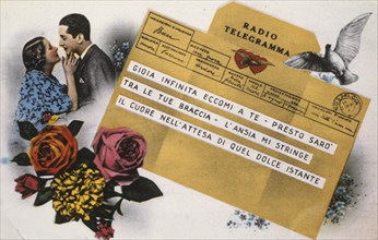 Illustrated telegram of love