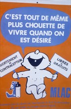 Mouvement pour la liberte de l'avortement et de la contraception, by claire bretecher, paris 1975