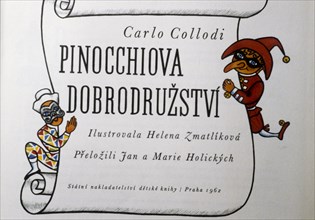 The Adventures of Pinocchio by Carlo Collodi in the Czechoslovakian version, prague 1962