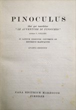 Pinoculus, The Adventures of Pinocchio by Carlo Collodi translated into Latin by enrico maffacini, 1951