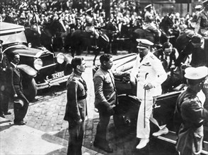 Italo Balbo in Sao Paulo during the cruise acclaimed Atlantic Italy-Brazil, 1931