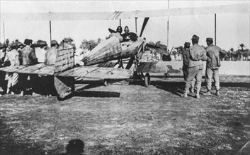 Italian aircraft used for aerial photography in Tripoli, Libya, 1911
