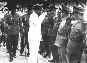Italo Balbo in Romania during a leg of the raid of the Mediterranean, 1929