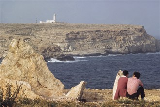 Capo grecale lighthouse, lampedusa, italy