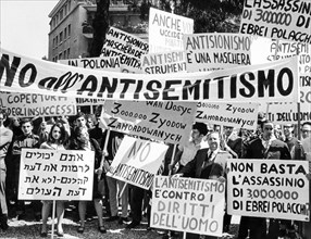 Demonstration against anti-Semitism, Rome 1968