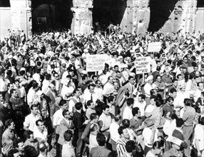 1st May in Rome, manifestation, 1966