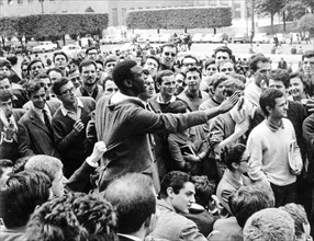 Demonstration after the killing of the student paolo rossi, rome, 1966