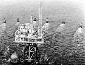 Petroleum platform, north sea