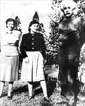 Albert einstein, daughter margot and helen dukas, 1947