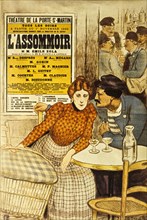 The assommoir, theatrical adaptation of emile zola, artist theophile-alexandre steinlen