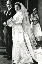 Maria pia of savoy and alessandro of Yugoslavia, wedding, cascais, 1955