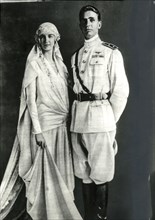 Amedeo of Savoy-Aosta with his wife Anna D'orleans, Naples, 1927