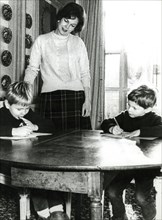 Maria pia di savoia with her children dimitri and michael, paris, 1960
