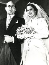 Maria pia of savoy and alessandro of Yugoslavia, wedding, cascais, 1955