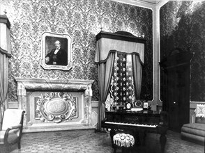 Giuseppina strepponi bedroom, villa sant'agata, It was the residence where Giuseppe Verdi lived, in Sant'Agata, Villanova sull'arda, in the 1960s