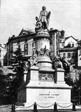 Monument to christopher columbus, genoa, 1960s