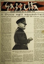 Gazzetta, speech of the duce to the squadristi, 1940