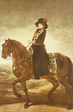 Queen maria luisa on horseback, francisco goya, 1799
