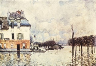 Flood at port-marly, alfred sisley, 1872