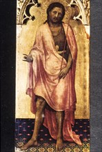 San giovanni battista, polittico quaratesi, gentile da fabriano, XV secolo, galleria degli uffizi, firenze